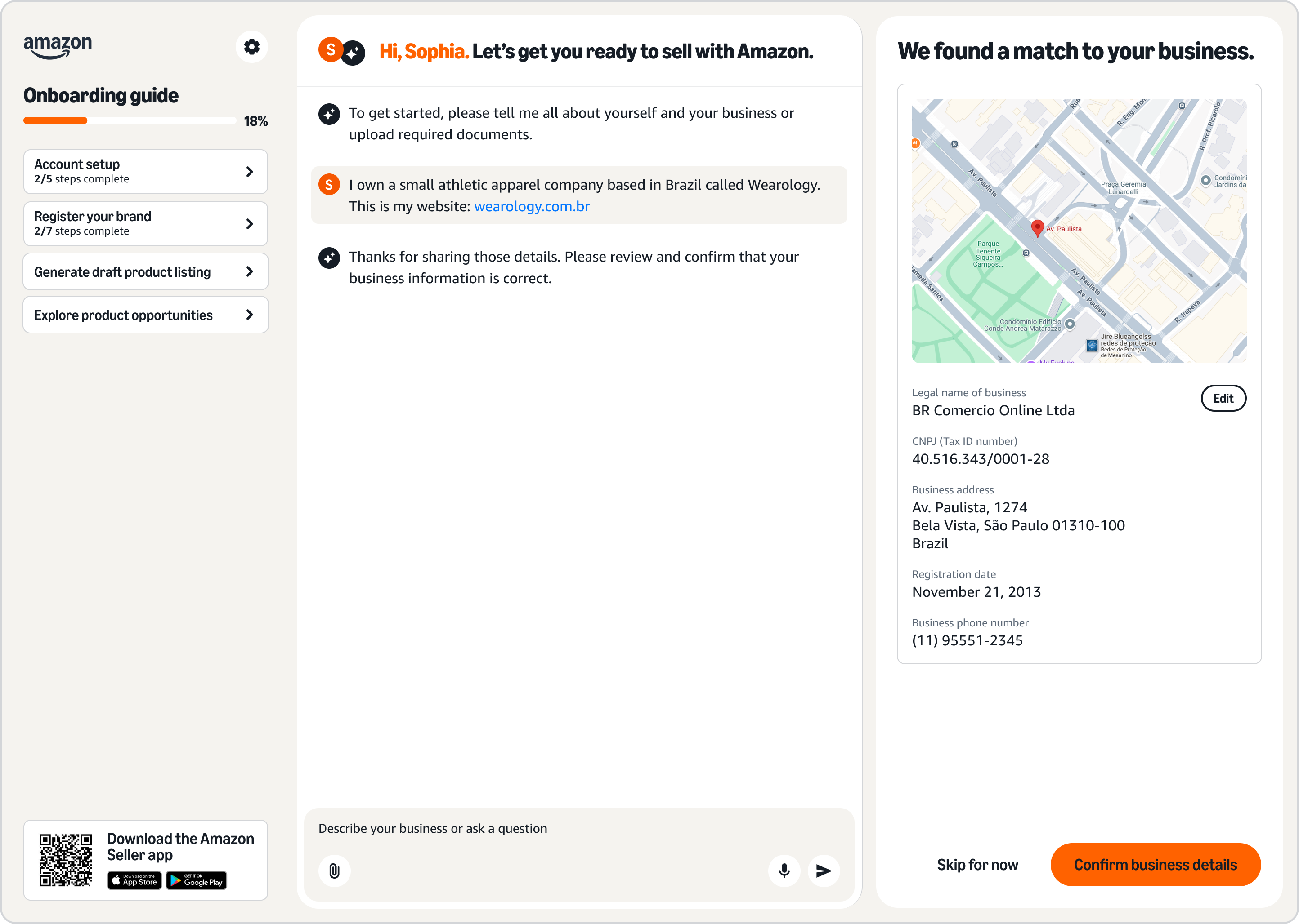 Onboard before you commit interface