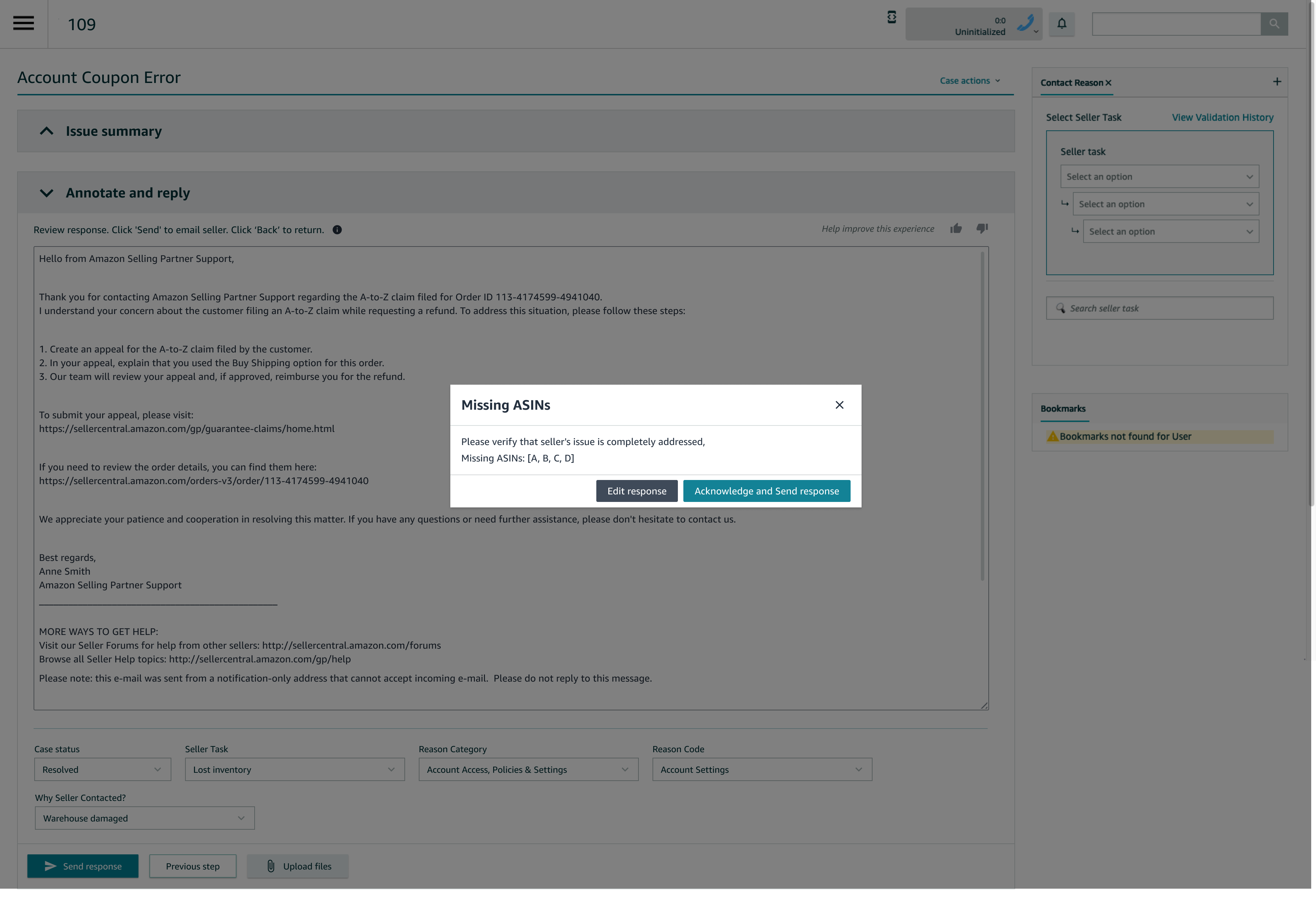 Response Generator flow step 4